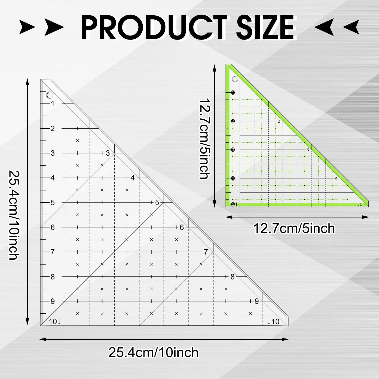 2 Pcs Acrylic Template Rulers Folded Corner Ruler Folded Corner Clipper Tool ...