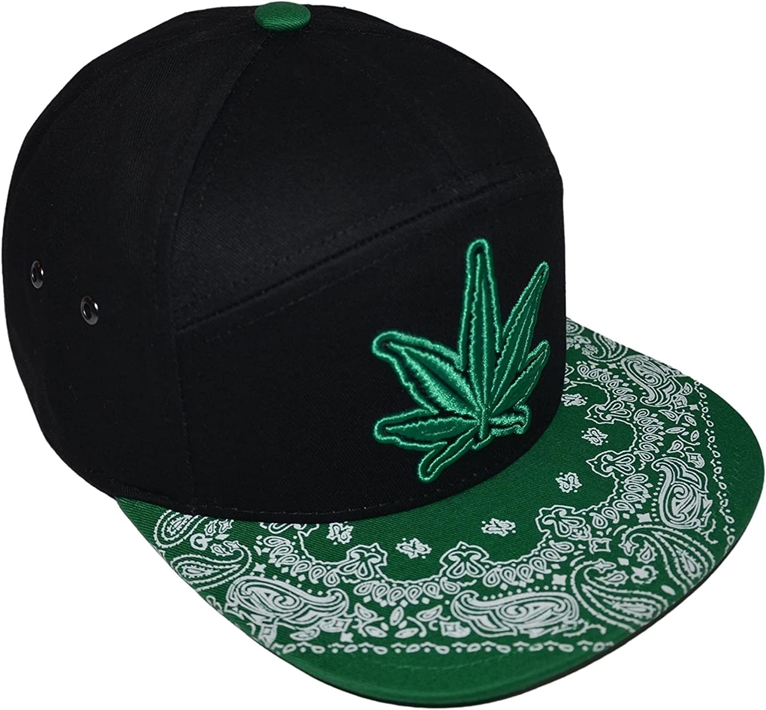 Popfizzy Weed Hat, Mens Pot Leaf Hats, Marijuana Snapback Cap, Cannabis