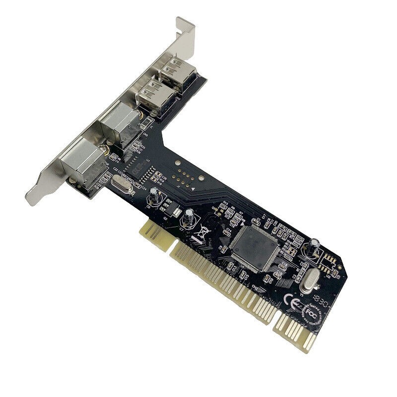 PCI 32bit Keyboard Mouse Adapter Card for PC 2x PS/2 + 2x USB 2.0 Port Replaceme