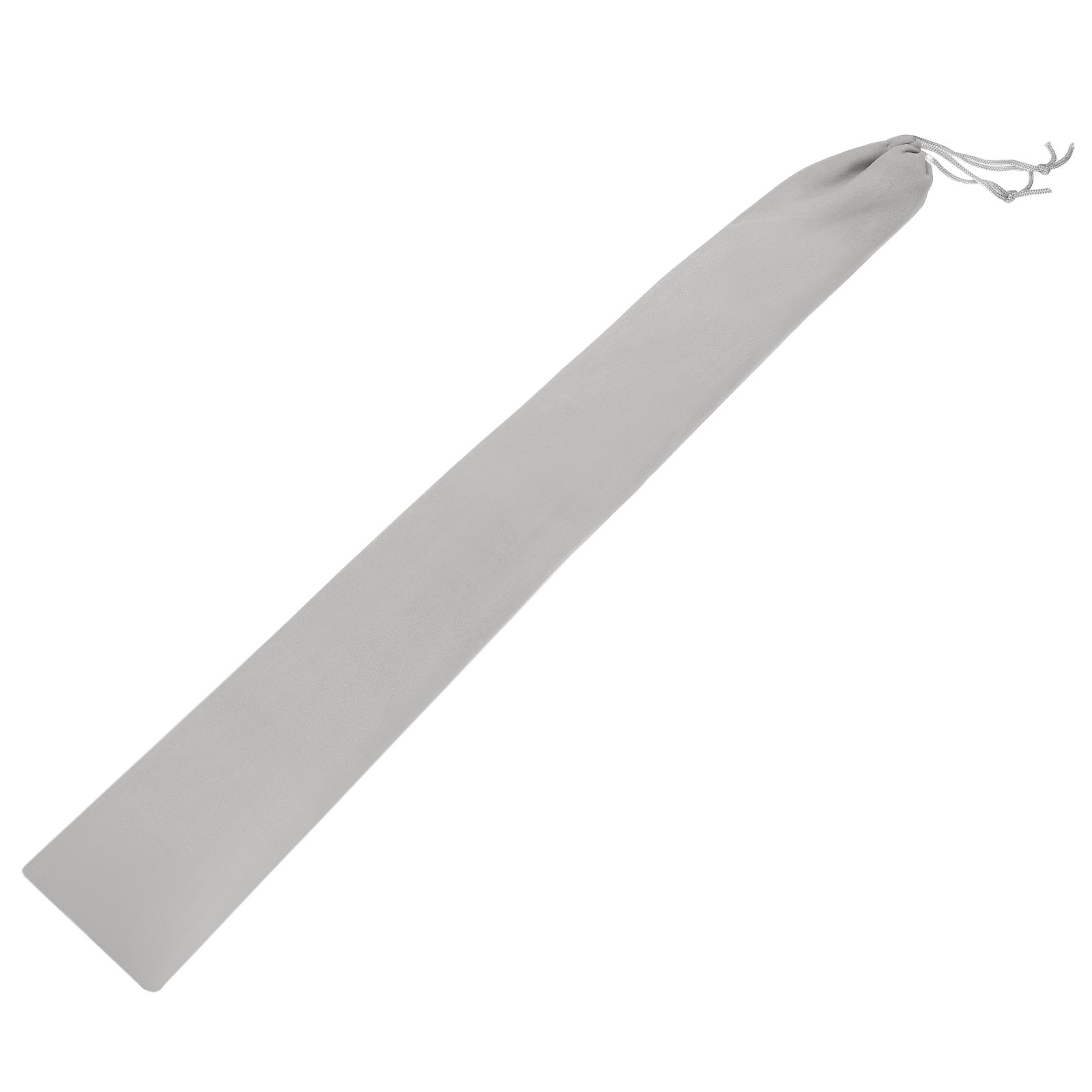 Grey Long Flannel Fabric Drawstring Pouch for Recorder Drum Sticks, 8 x 58cm