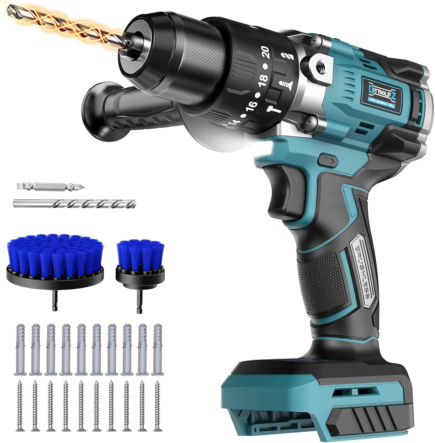 DIYtoolifz Cordless Power Drill Compatible with Makita 18v Battery (Tool Only) 3