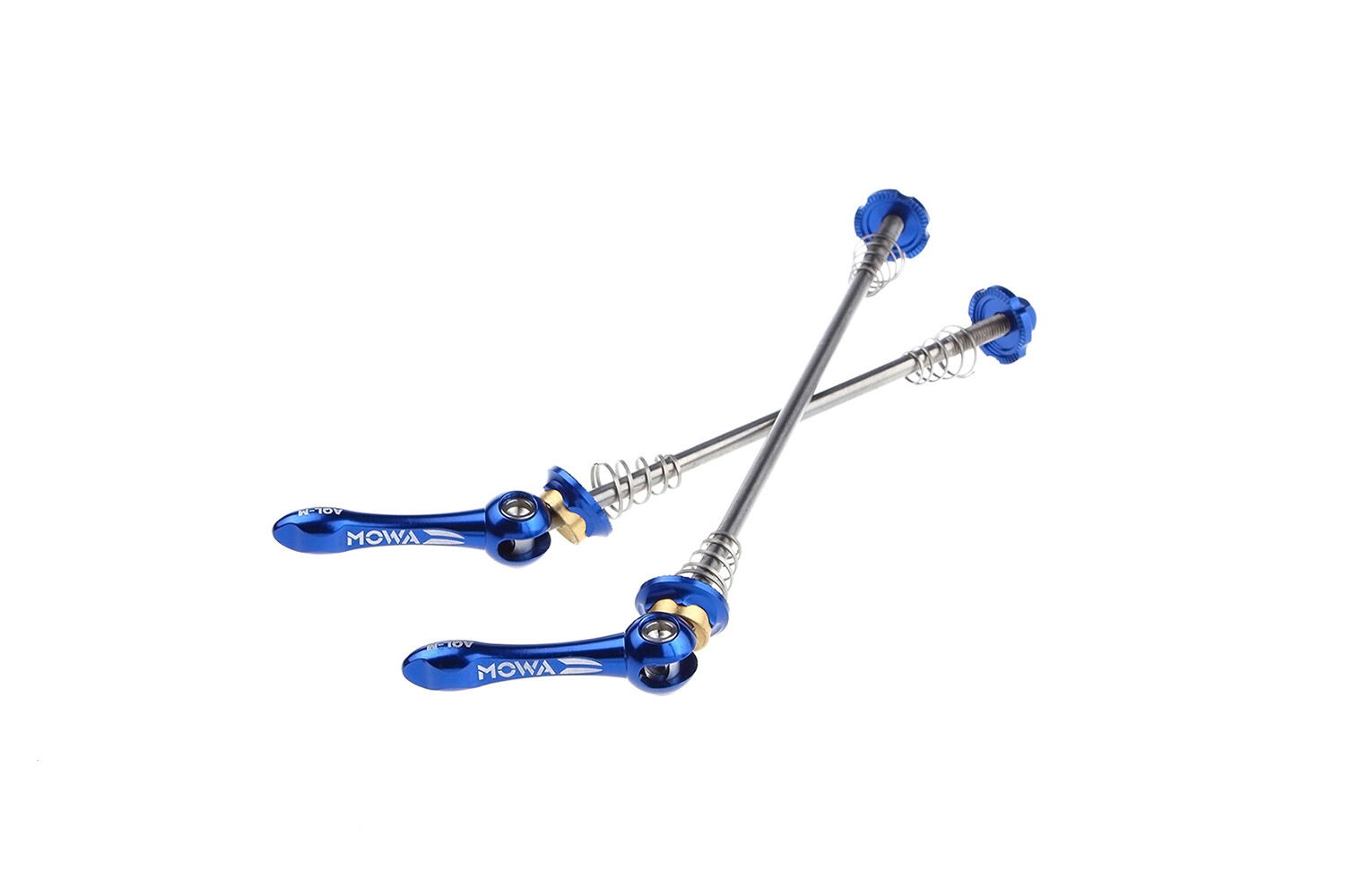 Mowa MTB eBike Riding Ti Skewers Set Titanium-Axle Qr Levers Blue Bike