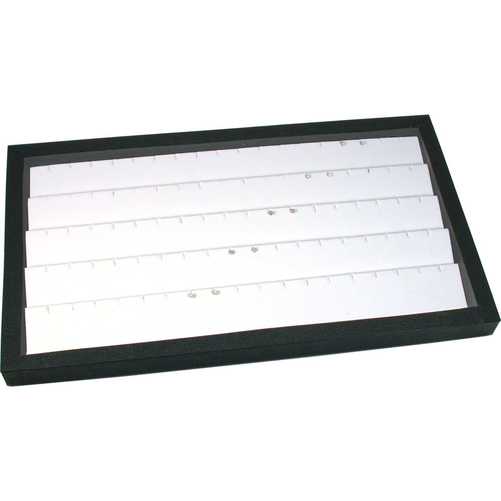 Jewelry Box Display Case 45 Pair Earrings White