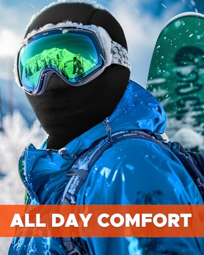 Winter Ski Mask Fleece Balaclava with Movable Deisgn for Men Women 1 Dpblue