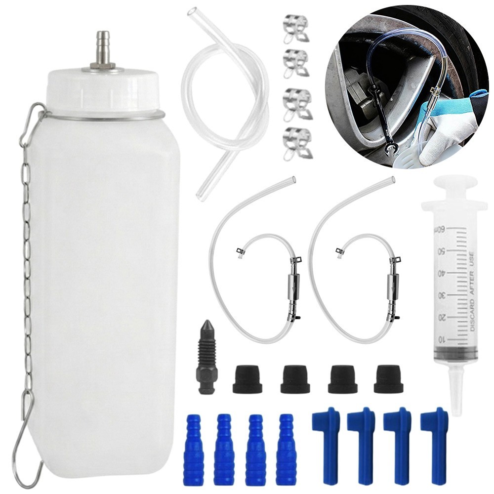 Hydraulic Brake Bleeder Kit One-Way Valve Hose for Motorcycle Car Bicycle
