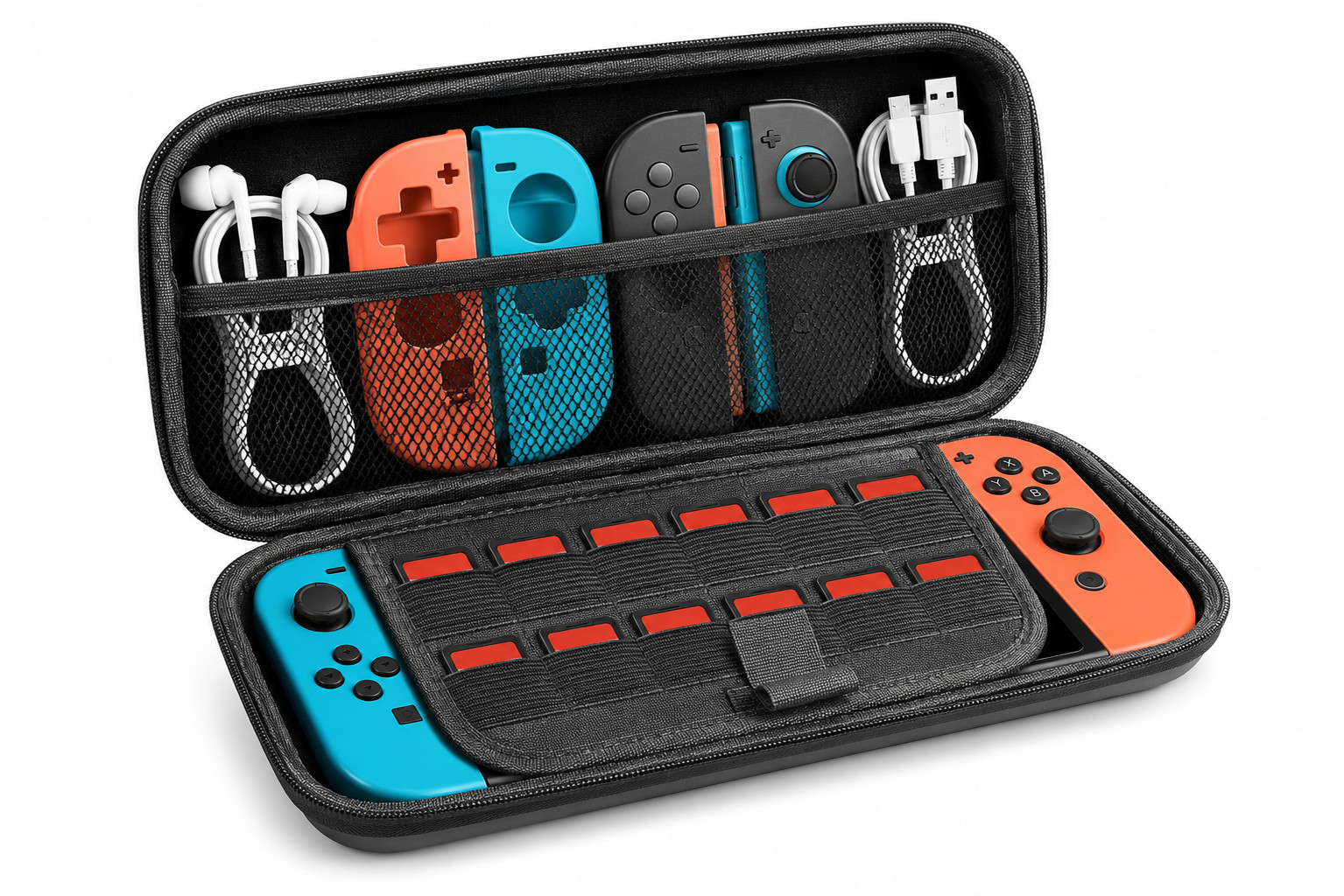 Nineshi Nintendo Switch 2 Carrying Case Accessories Bundle Black