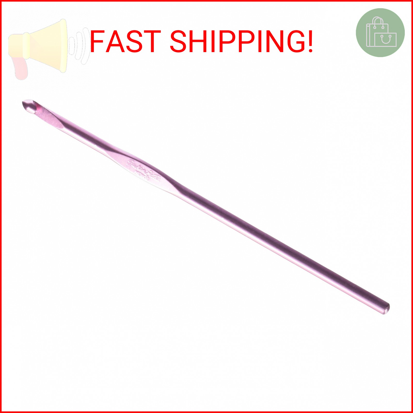 Susan Bates Silvalume Aluminum Crochet Hook 5.5", Size 7/4.5mm