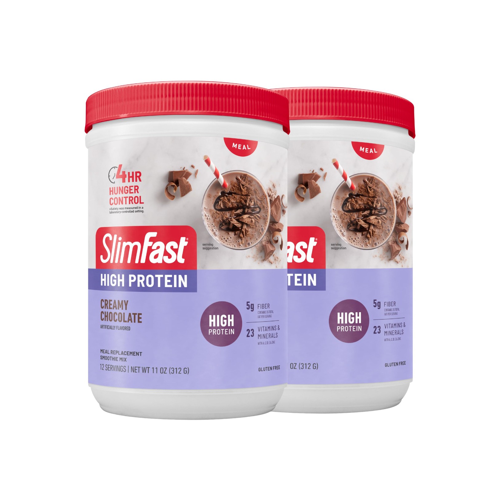 SlimFast High Protein Meal 12 Servings (Pack of 2), Replacement Powder