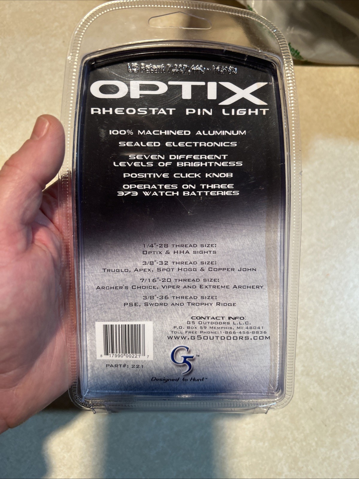 G5 Optix Bow Sight Light Adapters Read