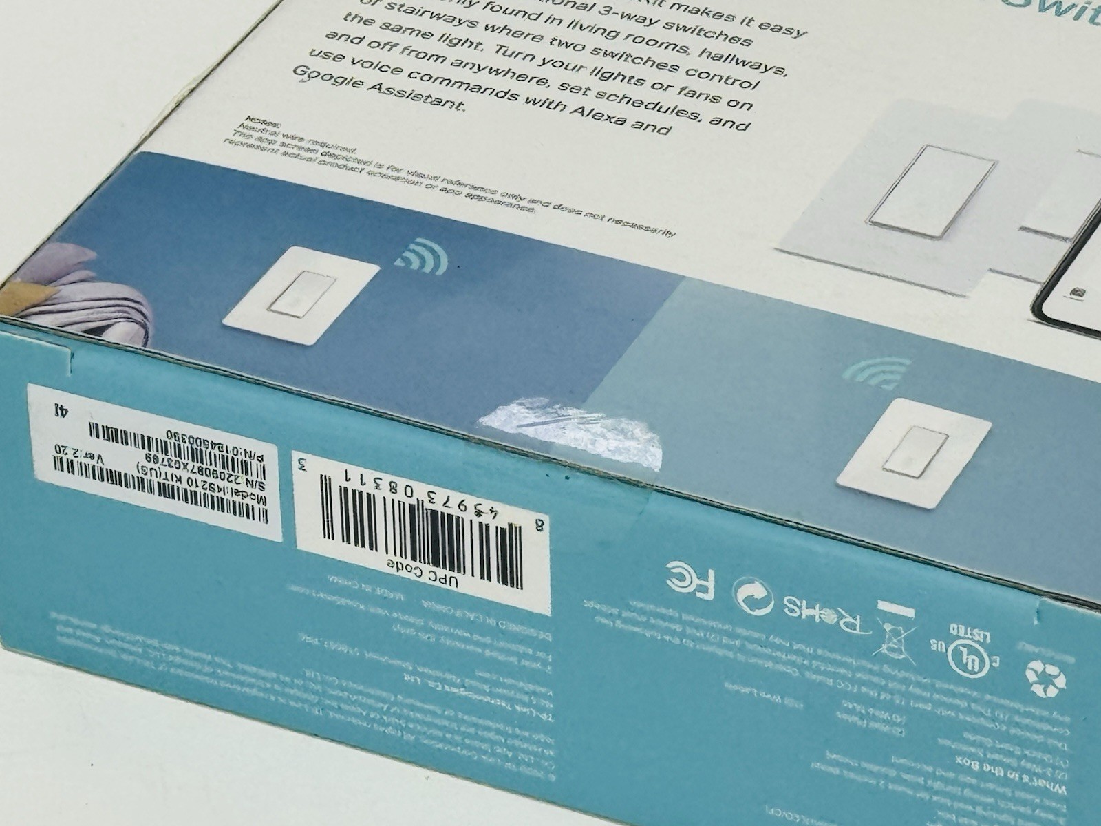 TP Link Kasa Smart Wi-Fi Light Switch - HS210 - 2 Pack - New Sealed