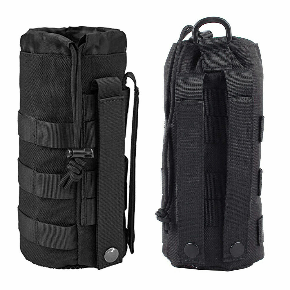 Outdoor Tactical Molle Water Bottle Bag Military Hiking Belt Holder Kettle Pouch