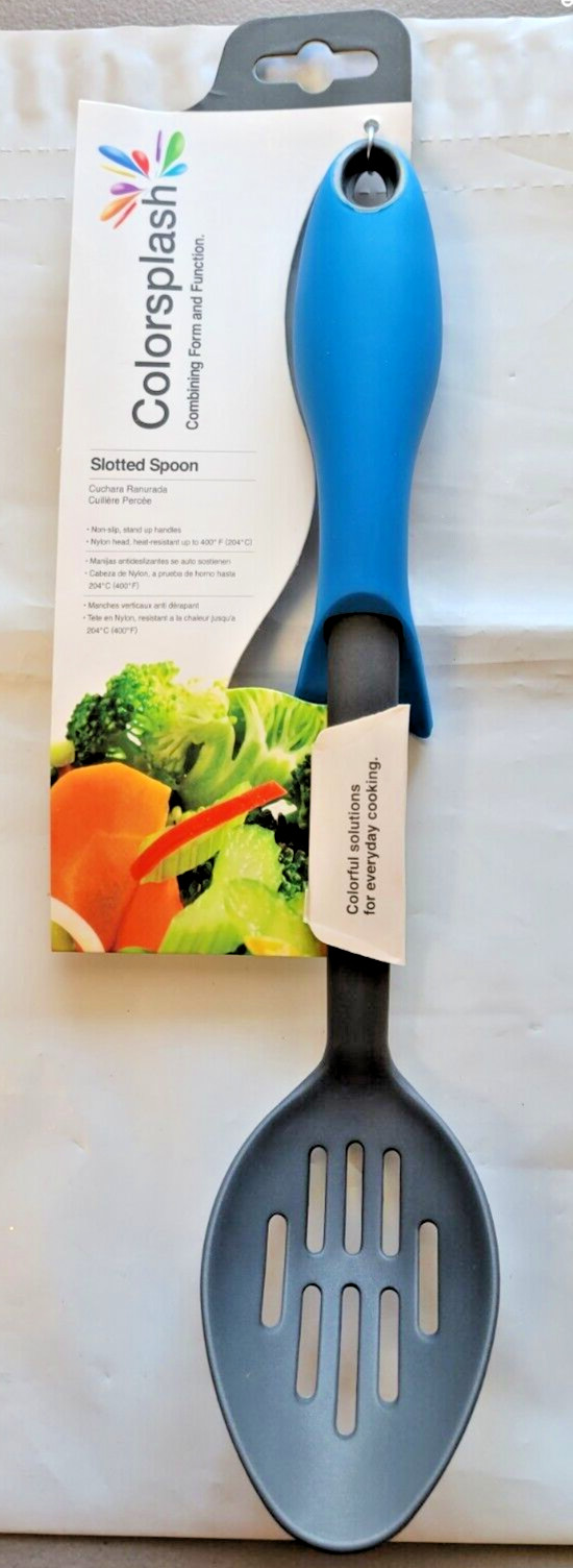 Colorsplash by Gibson Home Heat Resistant Slotted Basting Spoon ~ FREE SHIPPING