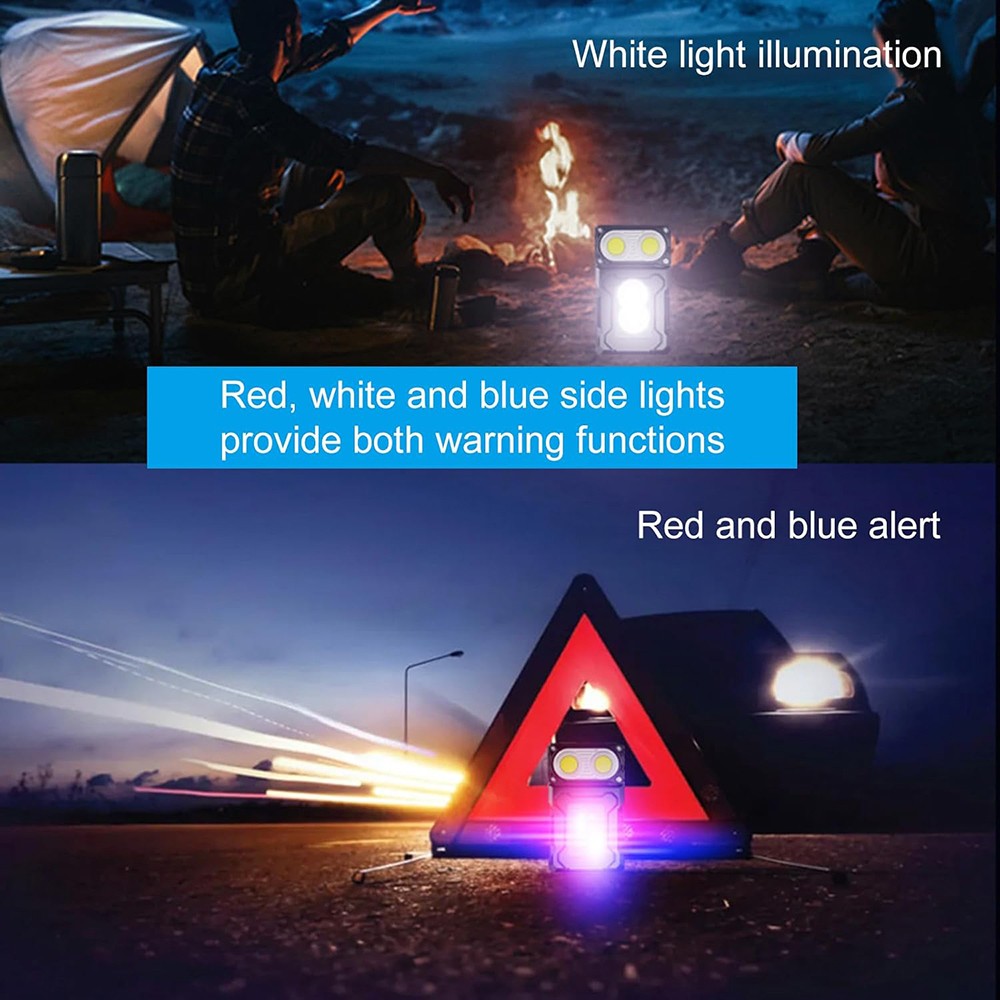 Portable Pocket LED Flashlight Magnetic USB Rechargeable Mini Torch Work Lights