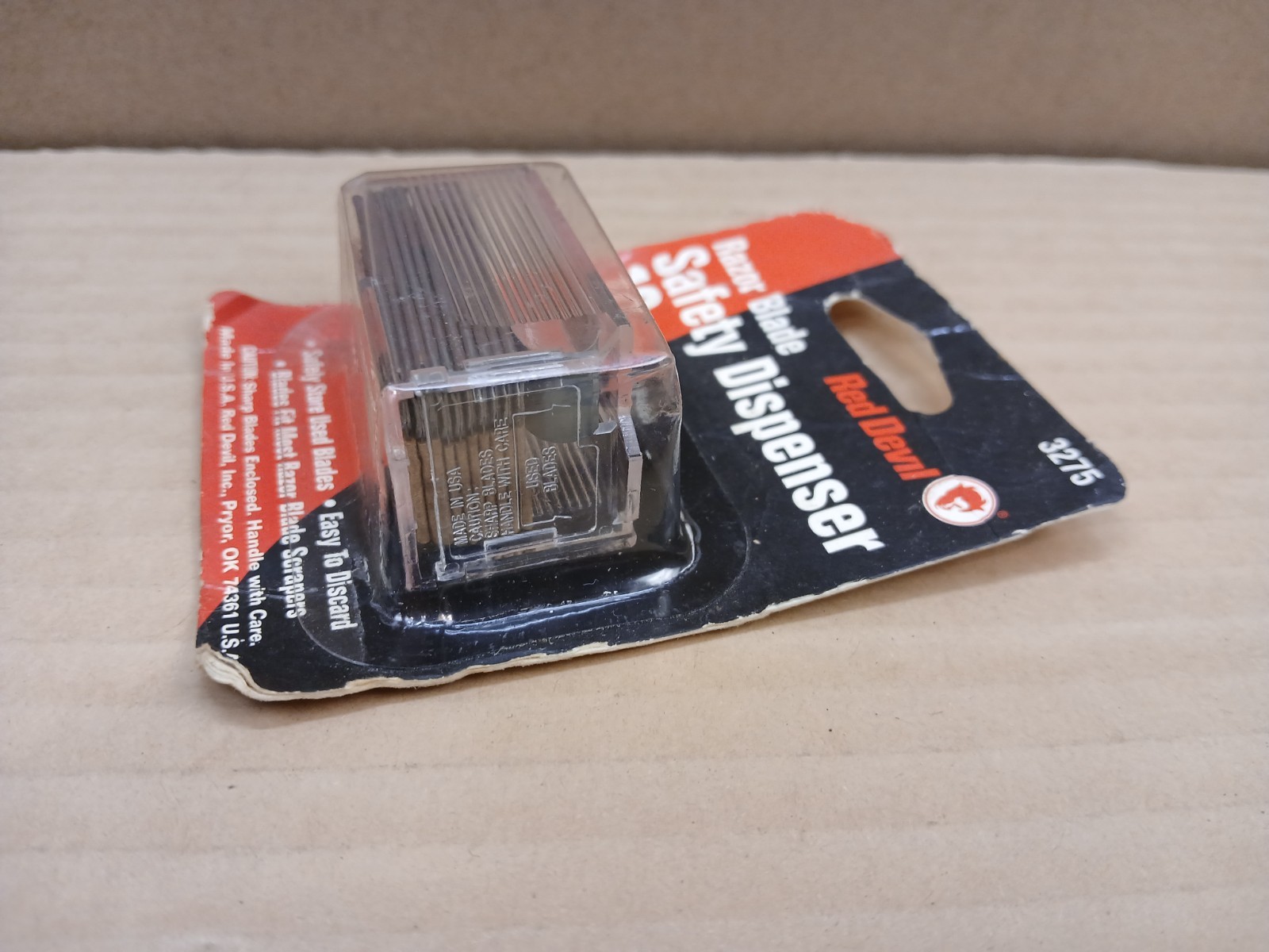Red Devil 3275 Razor Blade Dispenser 10 Single Edge Blades New Please Read