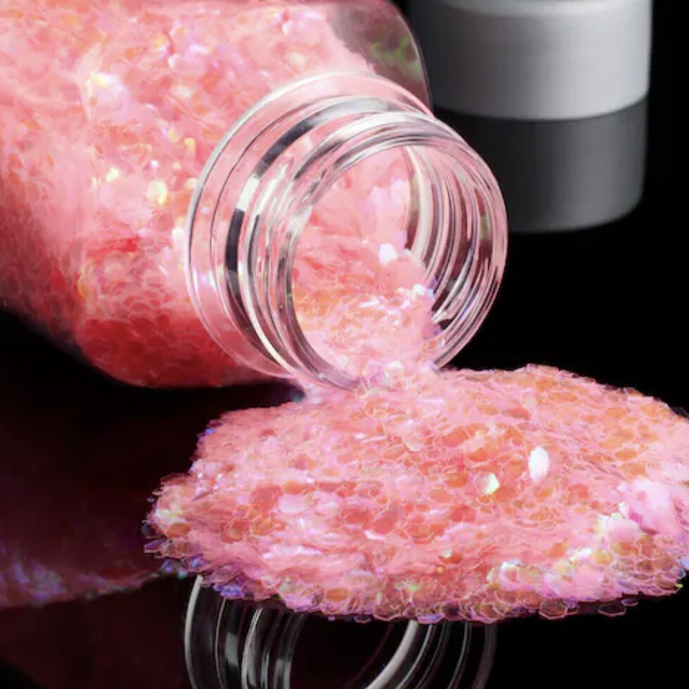 NEW BLUSH CHUNKY IRIDESCENT GLITTER by Recollections 5oz Rose Pink Sparkles￼