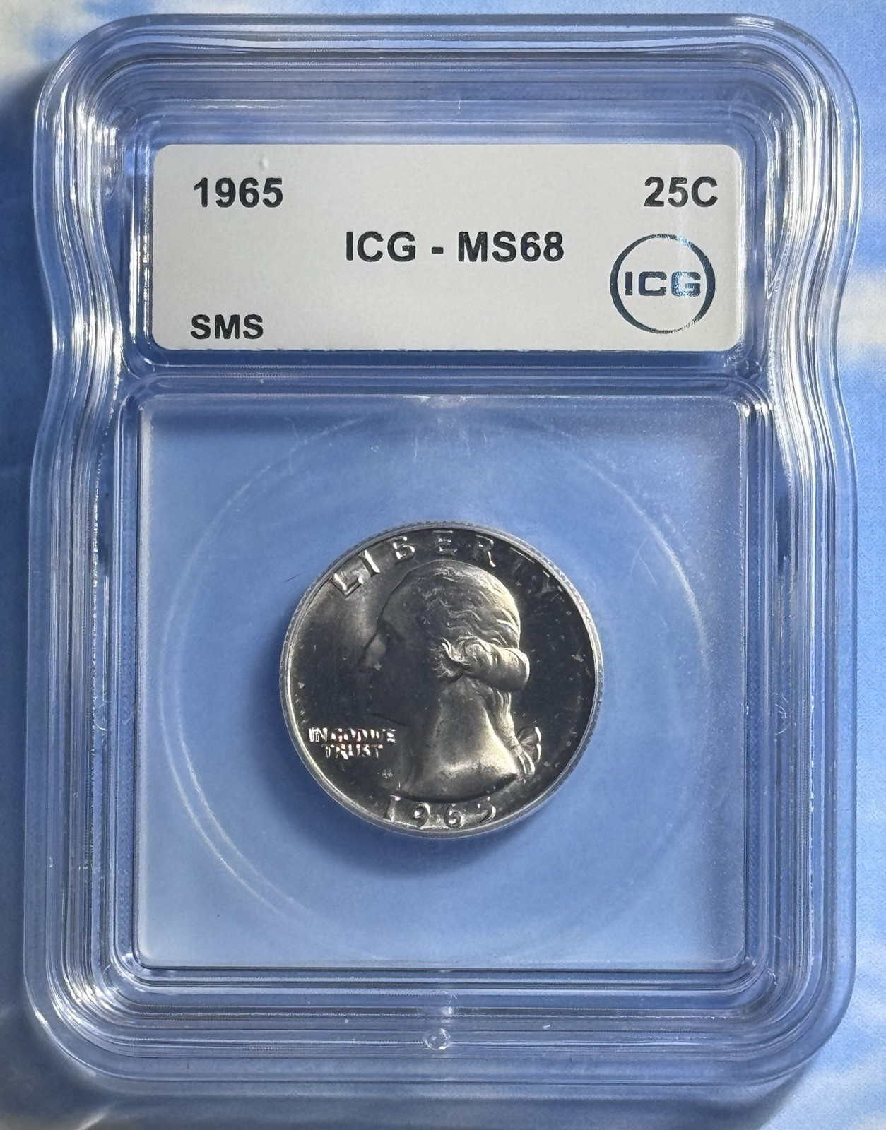 1965 washington quarter ICG MS 68 SMS