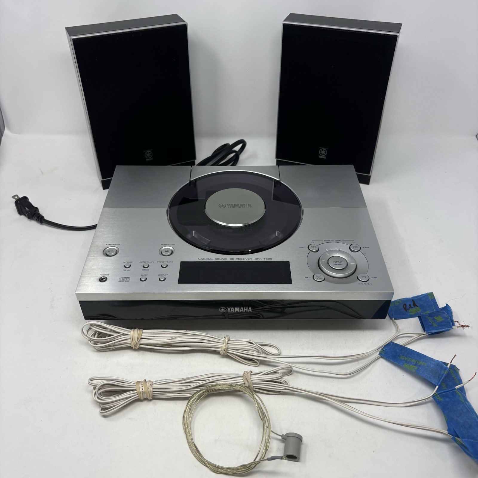 Yamaha Compact Stereo System CRX-TS2 Speaker Wires Vintage Homecore NO REMOTE
