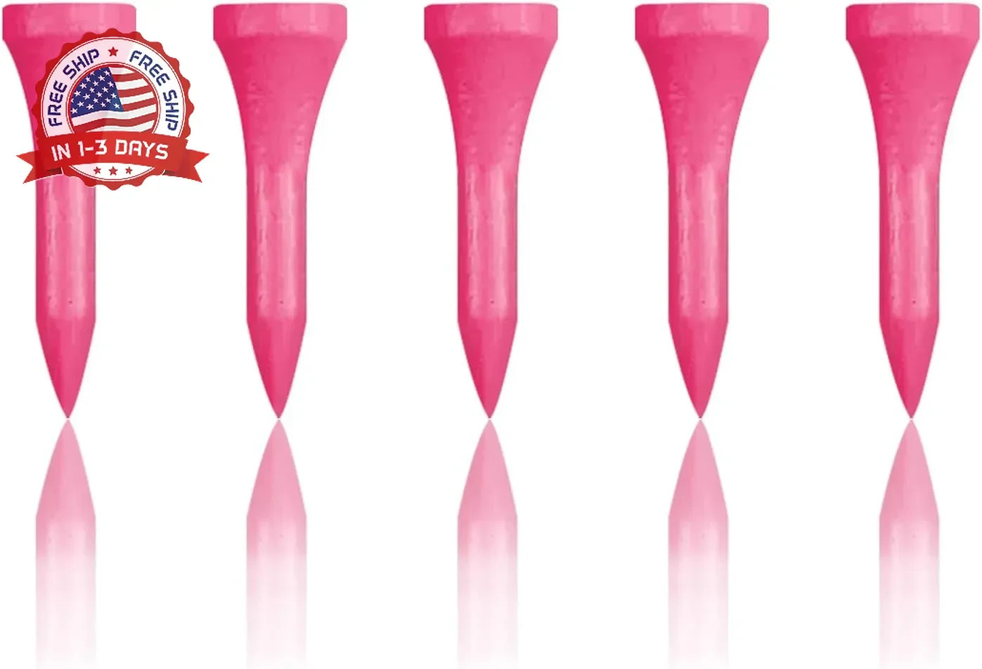 Golf Tees 3.25 2.75 1.5 Inch Natural Hardwood 100 Pcs for Golf Practice