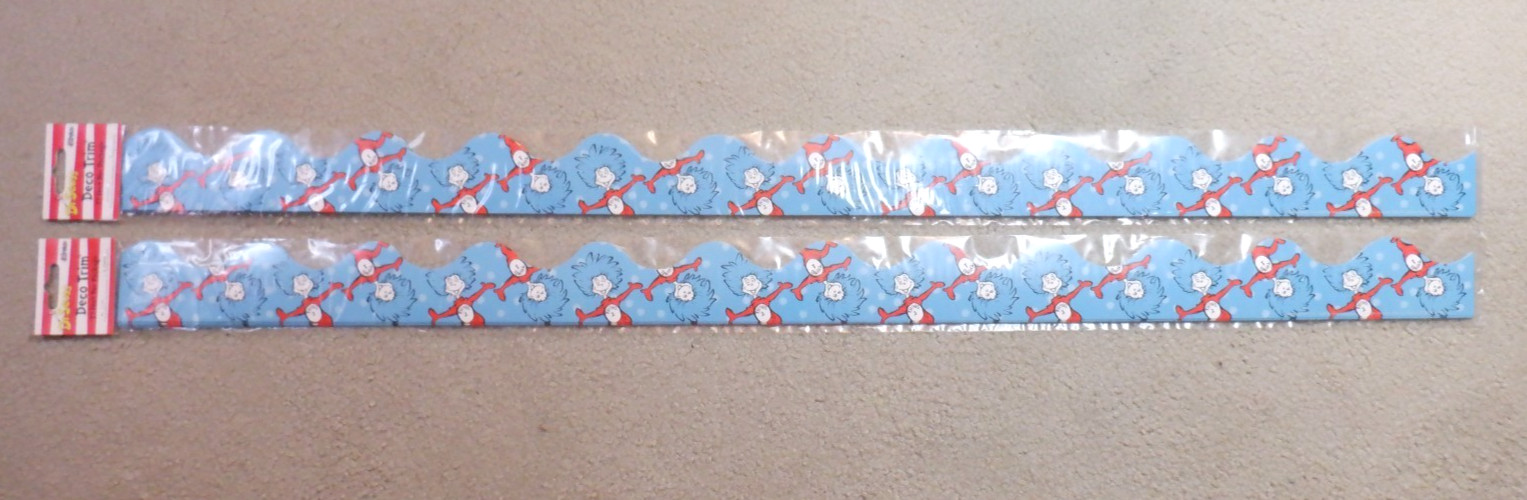 Dr Seuss Cat in the Hat Thing 1 & 2 Bulletin Board Border / trim 37 Ft Per Pack