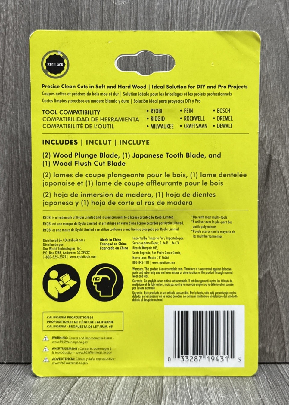 Ryobi 4-Piece Wood Oscillating Multi-Tool Blade Set A24401 (SEALED)