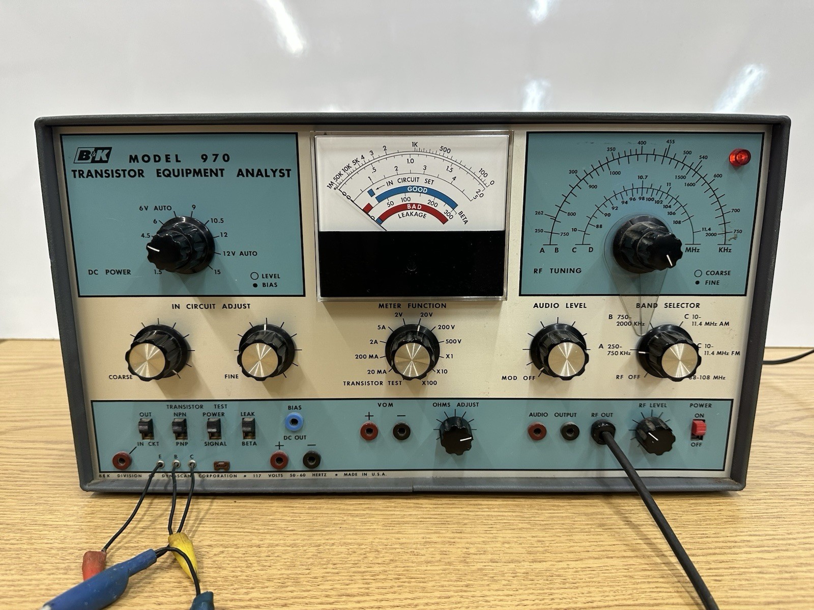 B&k Model 970 Transistor Equipment Analyst **Powers On UNTESTED..