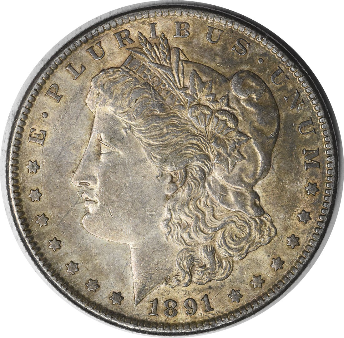 1891-S Morgan Silver Dollar AU Slider Uncertified #1114