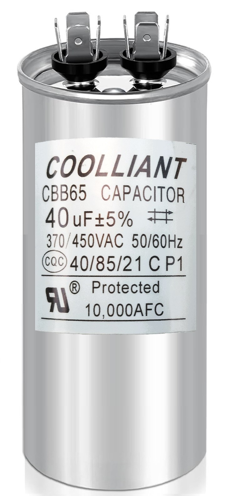 Round HVAC 40 uF/MFD Motor Run/Start Capacitor for AC Compressor and Condenser