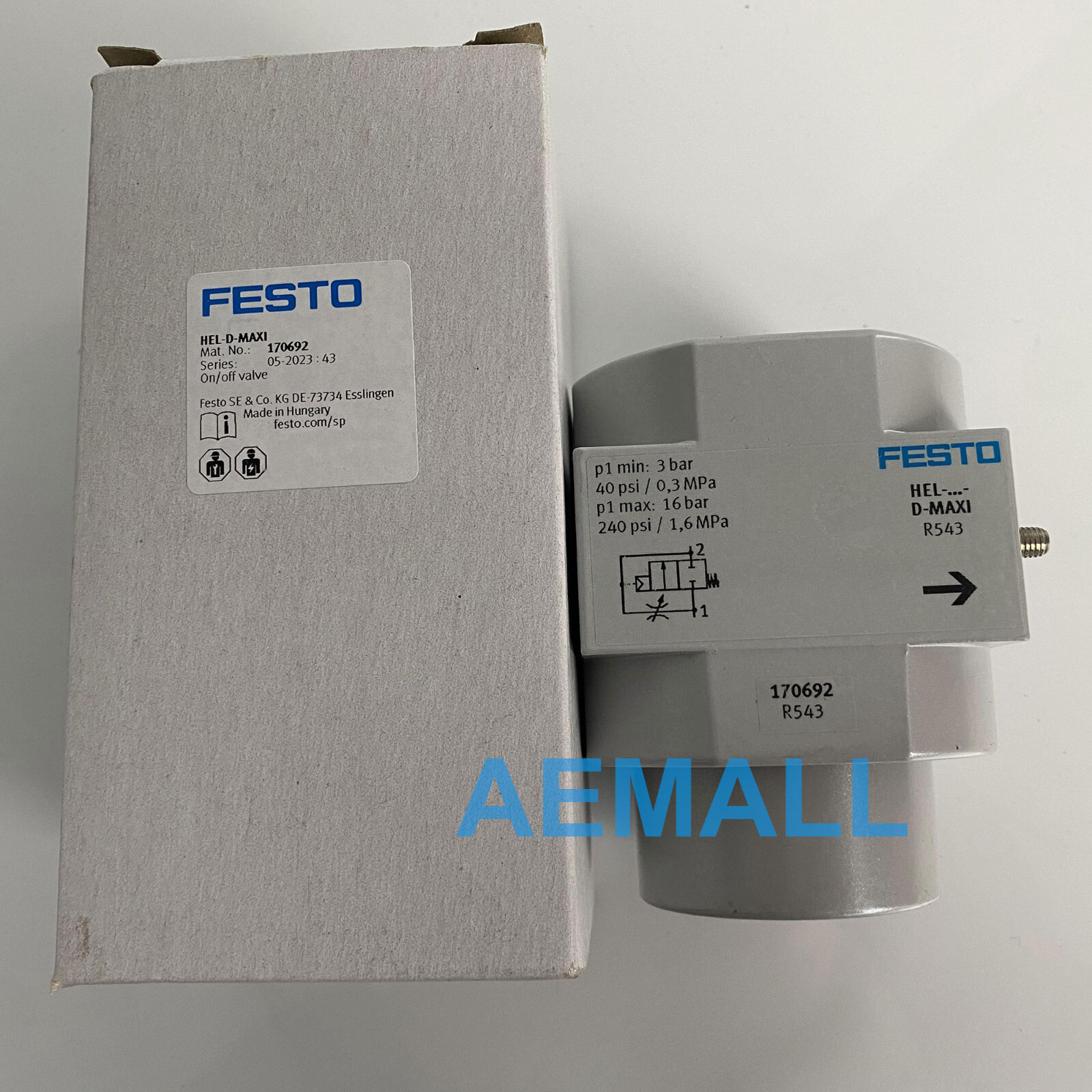1pcs New Festo HEL-D-MAXI 170692 Shut off Valve on/off Valve HEL-D-MAXI 170692