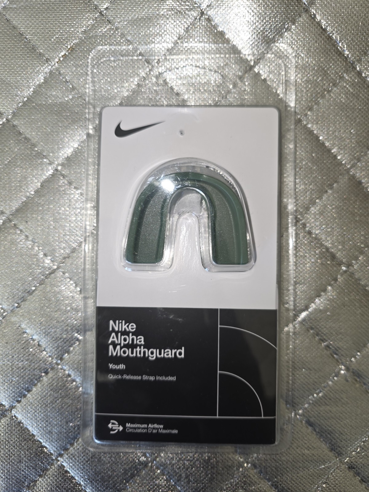 Nike Alpha Mouthguard Quick Release Strap GREEN Unisex YOUTH, NEW