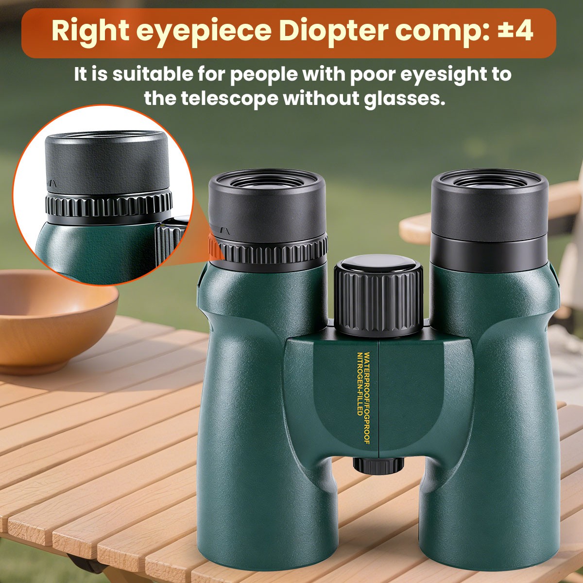 Powerful 10x42 Binoculars BAK4 HD Long Range Hunting Pro Bird Watching Telescope