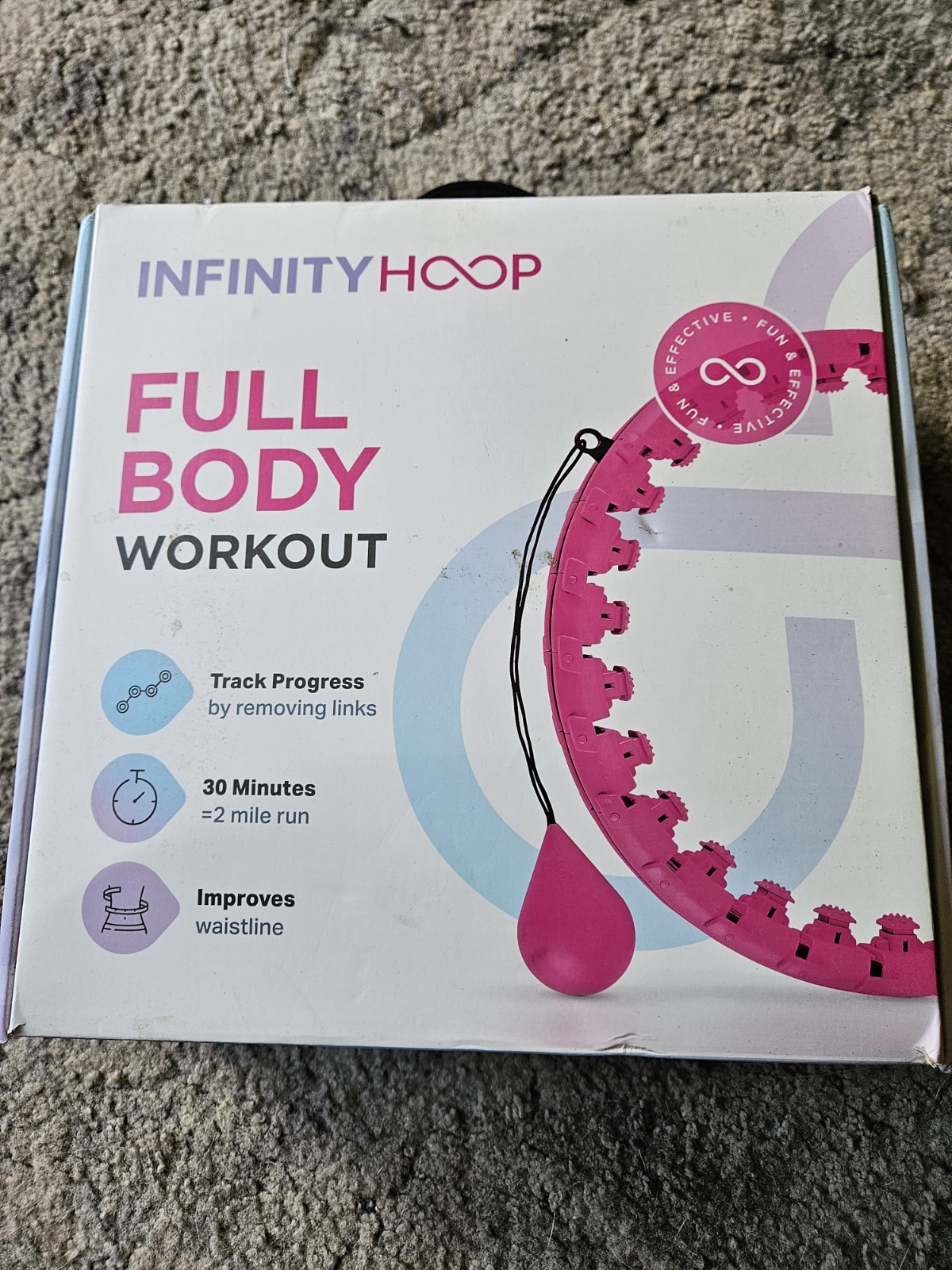 Infinity Hoop Adjustable Full Body Fitness Hoop for Gym & Training, Purple