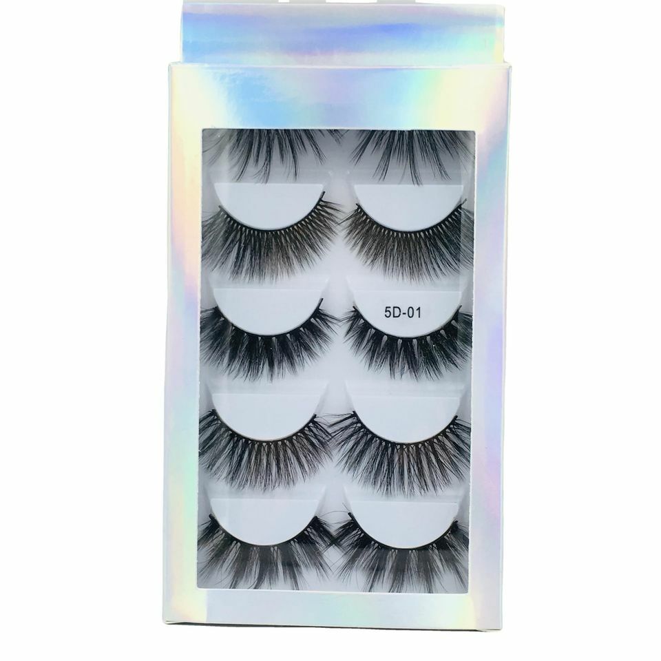 5 Pairs Eyelashes Mink Natural Extension 5D Soft Black Lashes Makeup