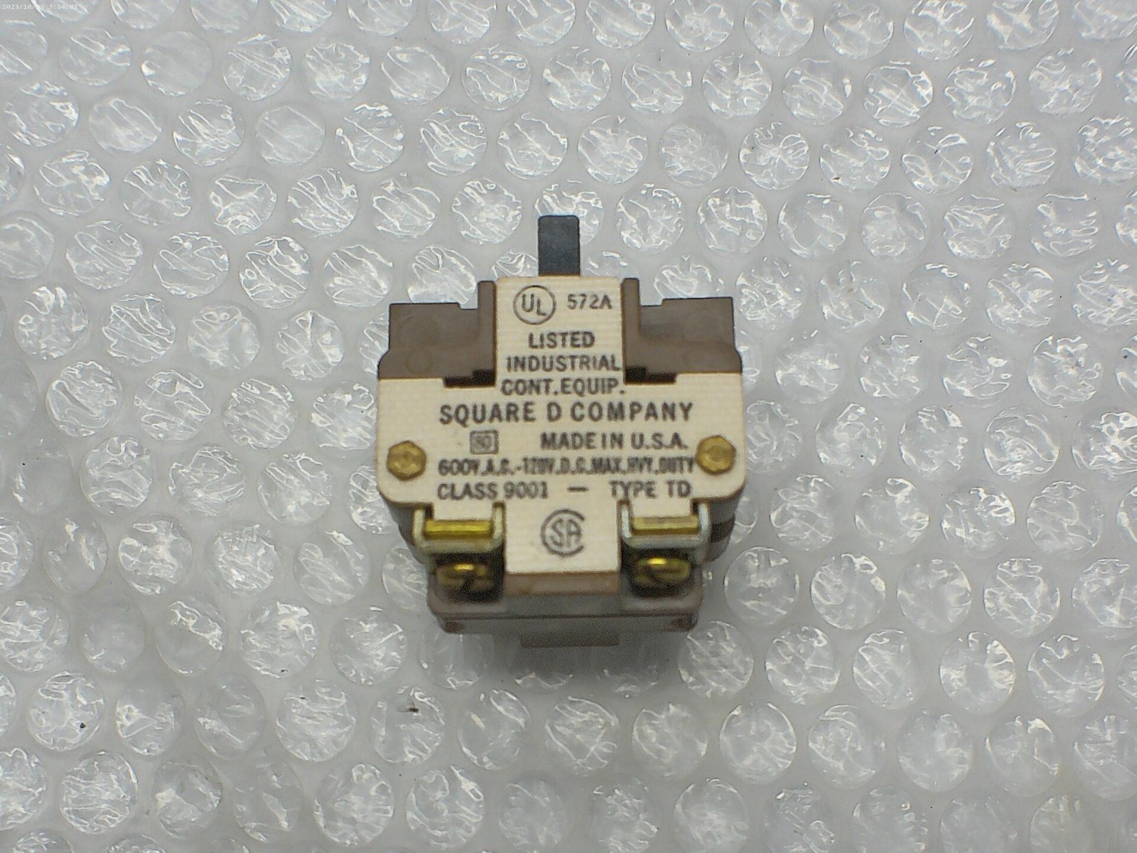 SQUARE D 9001TD CONTACT BLOCK NSNP