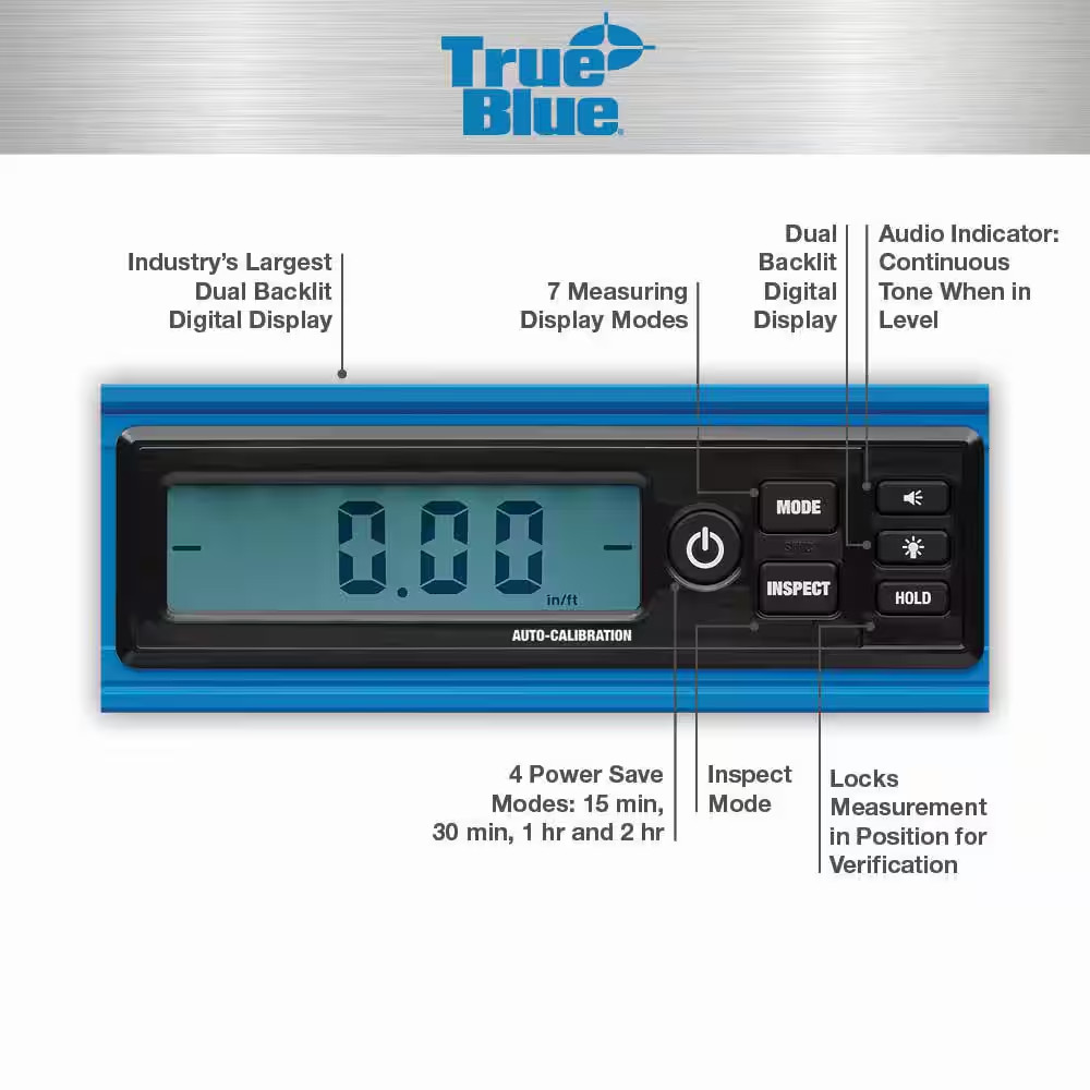 16 In. True Blue Digital Box Level