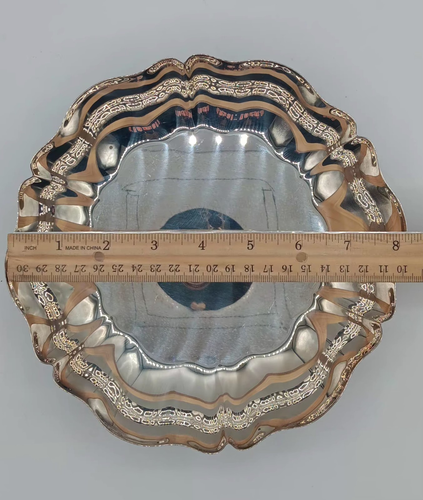 WM A ROGERS Footed Silverplated Candy Dish Scalloped Shell Serving Bowl