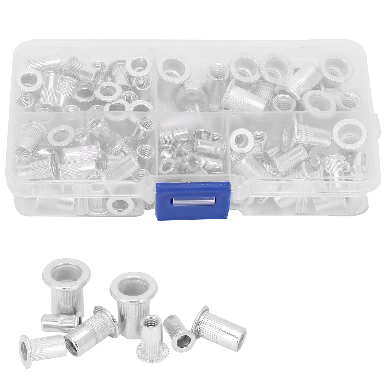 100pcs Aluminum Rivet Nut Threaded Insert Nut For Fastening Automobiles