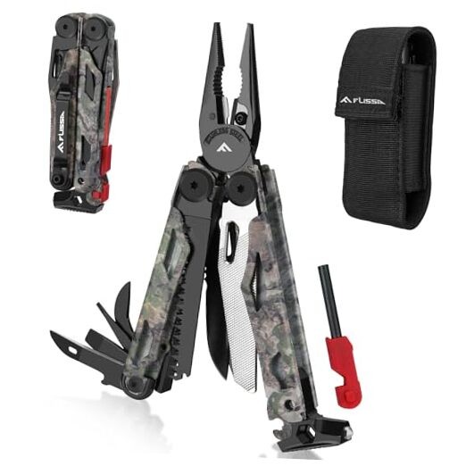 Multitool, 18 in 1 Multitool Pliers with Fire Starter, Window 18-in-1 Camo