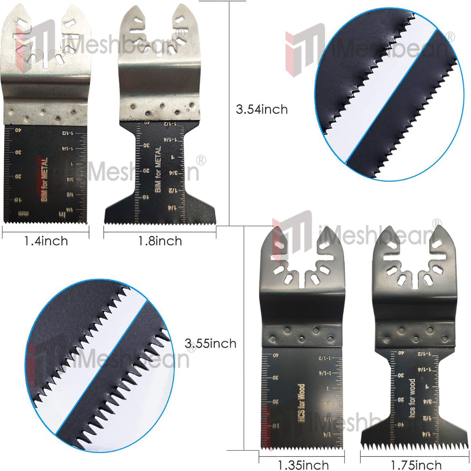 20-240PC Oscillating Multi Tool Saw Blades Wood Metal Cut Cutter For Dewalt Fein