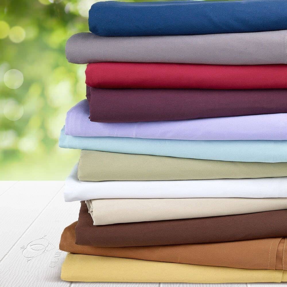 Luxury 1000TC Egyptian Cotton Attached Waterbed Sheet Set - Solid Colors
