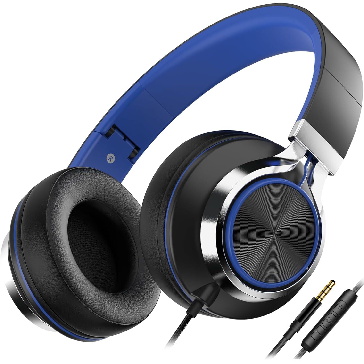 C8 Headphones Wired On-Ear Headphones with Microphone and Volume Control Fold...