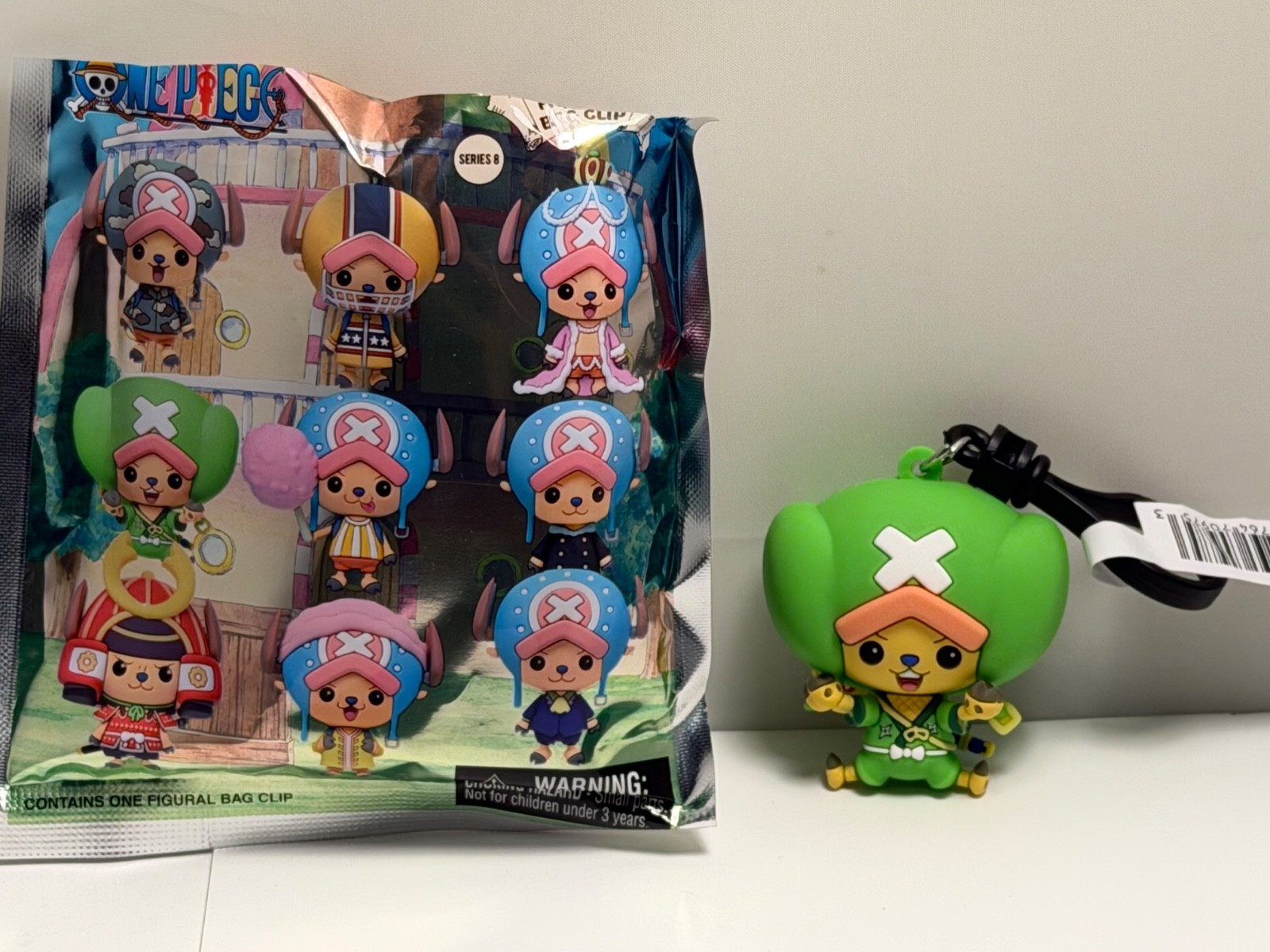 2026 Monogram Manga One Piece Wano Green Chopper Bag Clip Keychain Series 8
