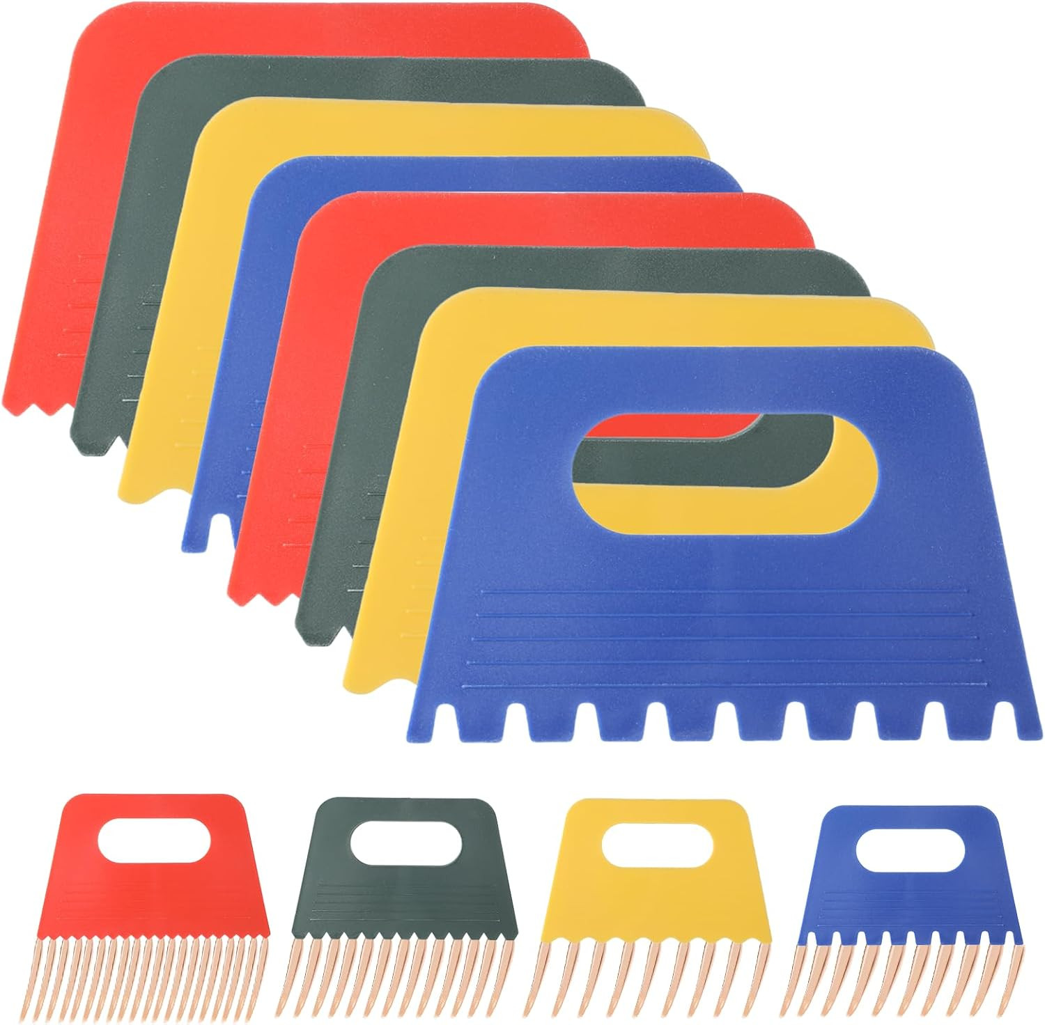 8 Pack Texture Tools for Plaster Plastic Paint Scraper Tool Art Paint Scrapers T