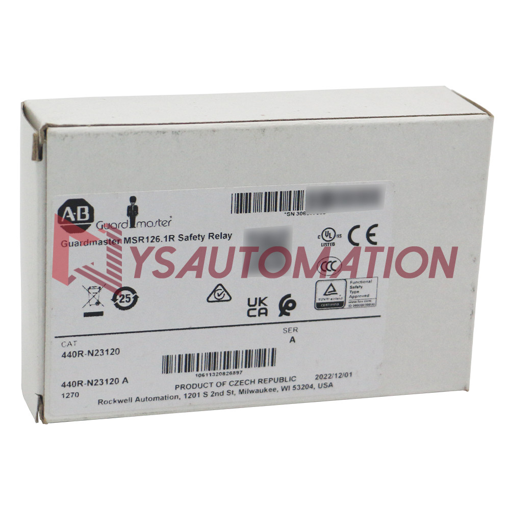Sealed YG Allen Bradley 440R-N23120 MSR126.1R, 24V AC/DC,Safety Relay