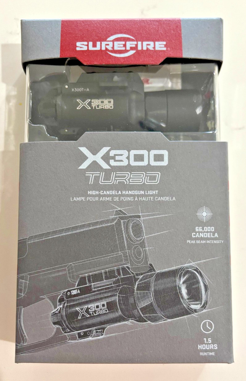 Surefire X300T-A Turbo Weaponlight Latch Rail Mount Black (SHIPS INSURED)