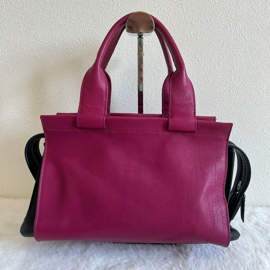 Emilio Pucci 2-way handbag pink black 10.6 inches