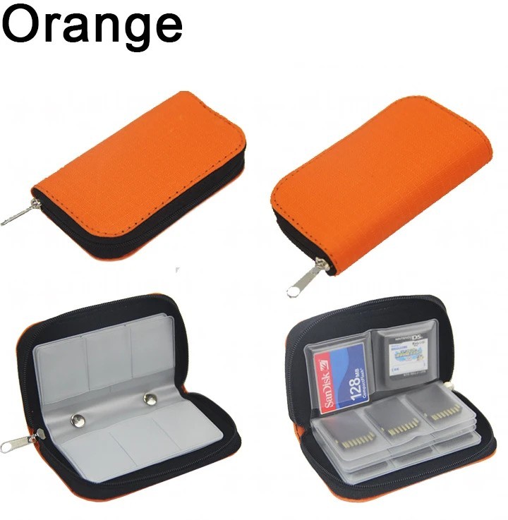 Memory Card Holder Bag 22 Slot SD CF Micro SD SDHC MS Camera Game Case
