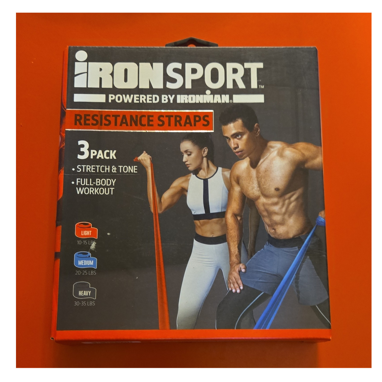 IronSport Resistance Straps 3-Pack Light/Medium/Heavy Full-Body Workout