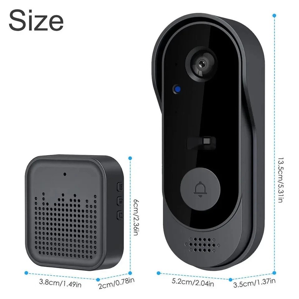 Smart Wireless WiFi Doorbell Camera Phone Door Ring Video Intercom Security Bell