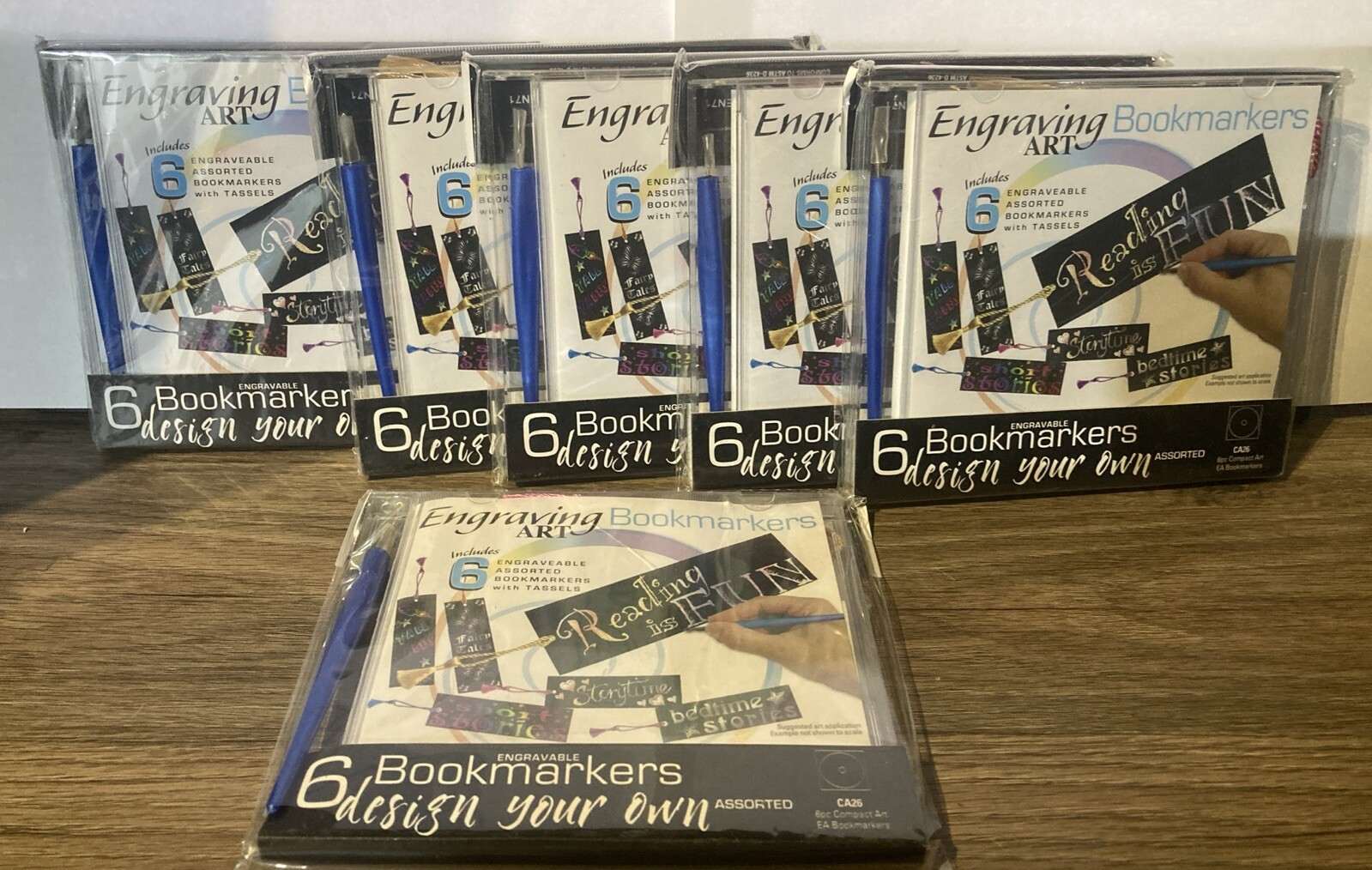 Compact Art Engraving Art Bookmarkers 6 Pack Bundle Craft