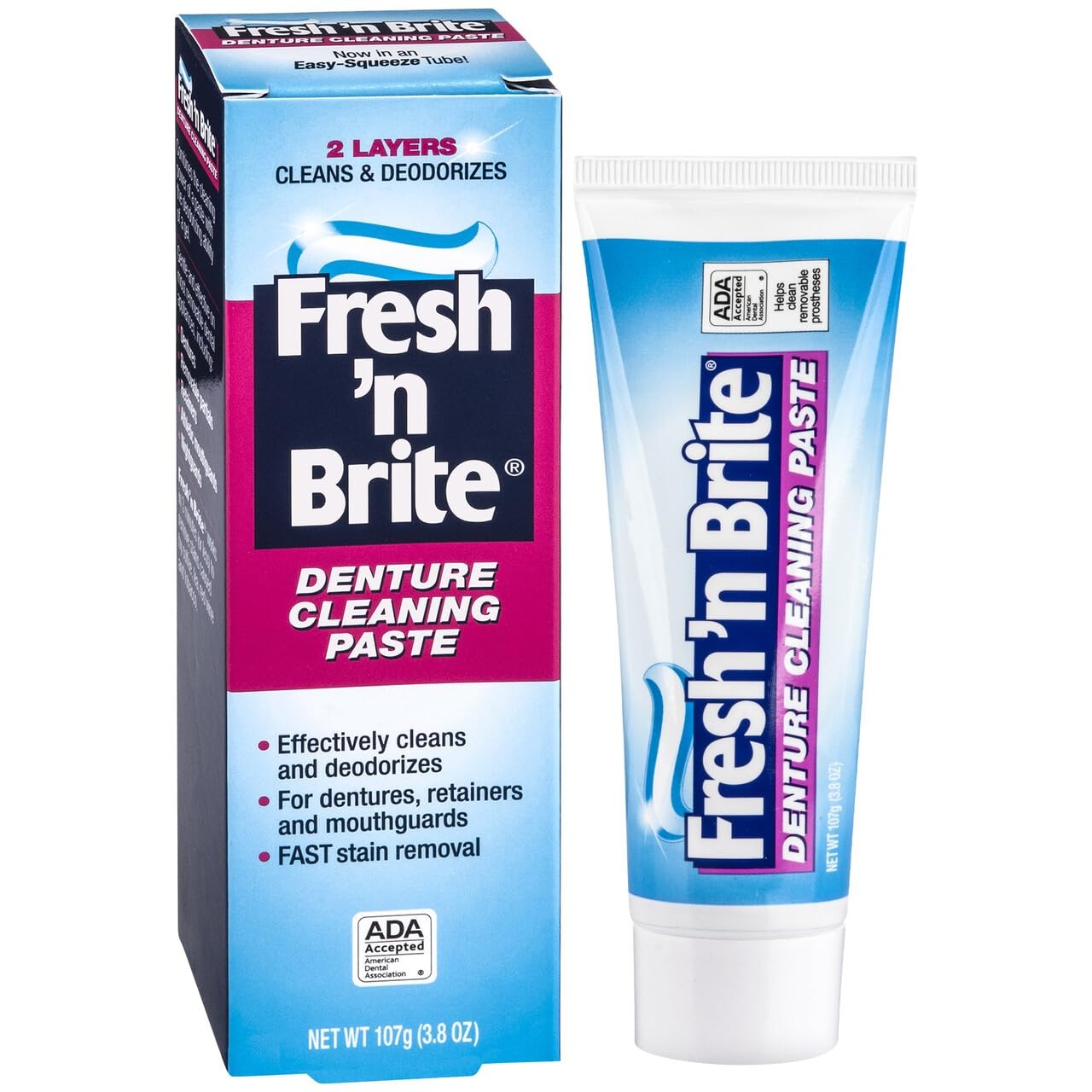 Fresh 'n Brite Denture Cleaning Paste, 3.8 Ounce (Pack of 3)